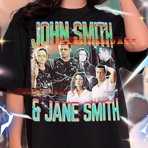 Camiseta de John Smith y Jane Smith, camiseta retro de John Smith de los 90, suéter vintage, camisetas pirata de John Smith, personajes del Sr. y la Sra. Smith