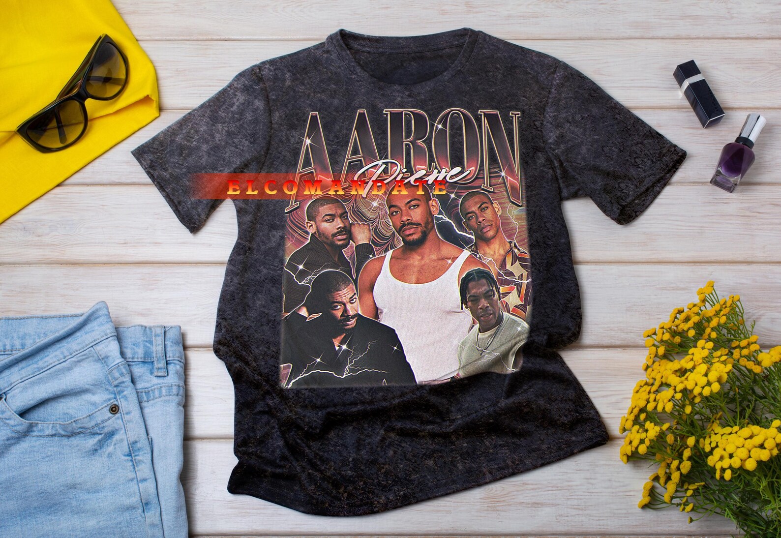 AARON PIERRE Vintage Shirt, Aaron Pierre Homage Tshirt, Aaron Pierre ...