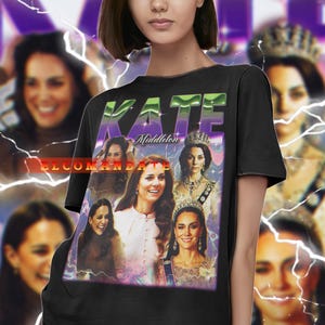 KATE MIDDLETON Vintage Shirt, Kate MIDDLETON Hommage Tshirt, Kate MIDDLETON T-Shirt, Retro 90er Jahre Pullover, Kate MIDDLETON Merch