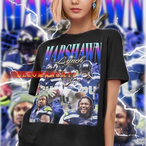 MARSHAWN LYNCH Shirt, Marshawn Lynch Vintage Shirt, Marshawn Lynch Retro 90s Tshirt, Marshawn Lynch Bootleg Tee, Marshawn Lynch Sweater