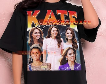 Camiseta de Kate Middleton, Kate Middleton retro, Duquesa de Cambridge, Princesa de Gales, Familia Real, Monarquía Británica