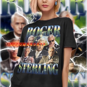 Shirt Roger Sterling, vintage shirt Roger Sterling, retro T-shirt jaren 90 Roger Sterling, T-shirt Roger Sterling Bootleg, trui Roger Sterling