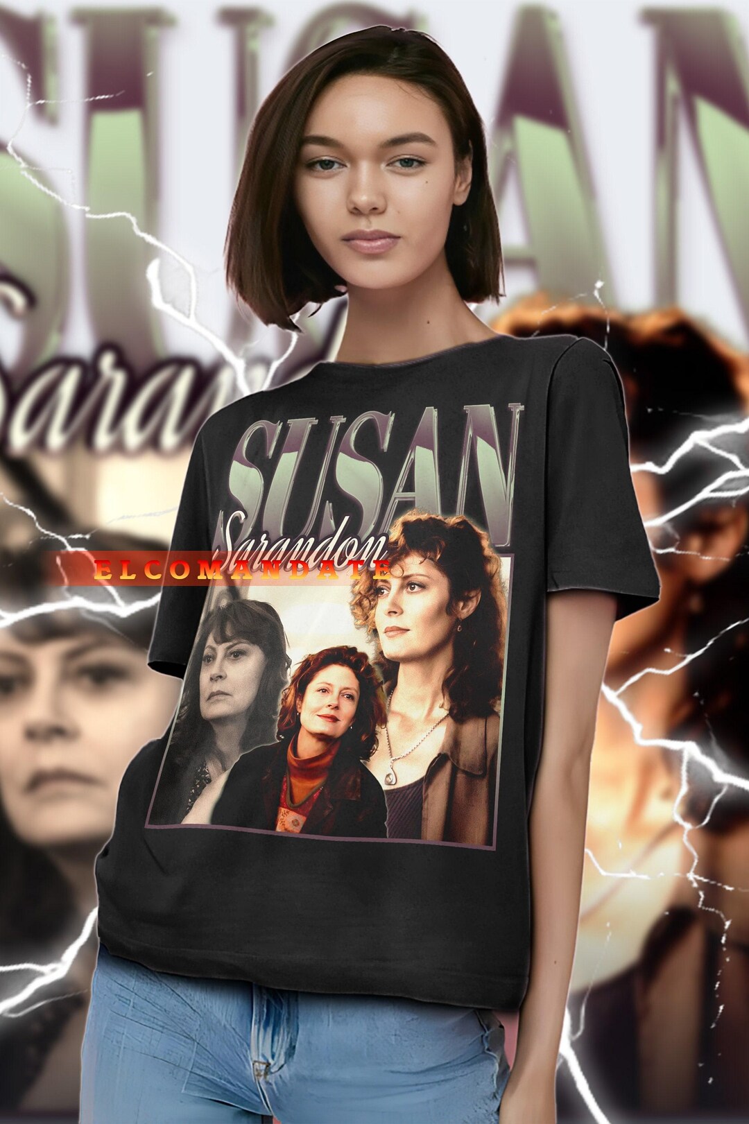 Susan Roshan Merch SUSAN SARANDON Homage Tshirt, Susan Sarandon Fan Tees, Susan Sarandon ...