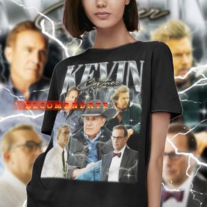 Vintage shirt KEVIN COSTNER, shirt Kevin Costner Hommage, shirt Kevin Costner fan, Kevin Costner retro trui jaren 90, Kevin Costner merchandise cadeau