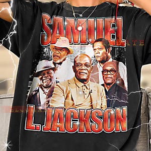 SAMUEL L JACKSON Bootleg Shirt, Samuel L Jackson Retro Tees, Bold Voice T-Shirt, Power Talk Longsleeve, Samuel L Jackson Vintage Sweater