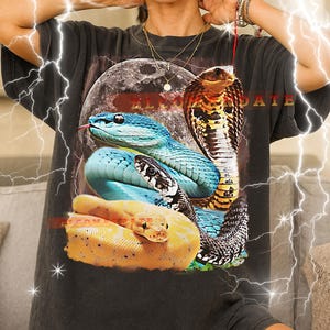 Snake Snake 90s Vintage Retro Bootleg Shirt, Viper Python Graphic Tee, Alternative Nature Lover Gift