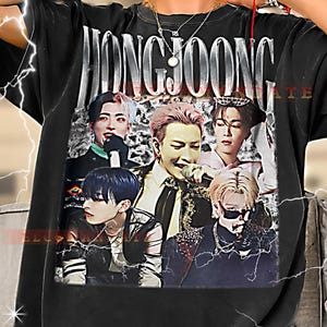 Hongjoong Bootleg Shirt, Hongjoong Longsleeve Tee, Hongjoong Retro Tee, Hongjoong Vintage Tee, Hongjoong 90s Tee