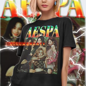 Aespa (Kpop Band) Shirt, Aespa Vintage Shirt, Aespa Retro 90s Tshirt, Aespa Bootleg Tee, Aespa Sweater, Savage 90s Tee, Black Mamba Retro