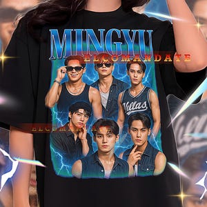 MINGYU Shirt, Mingyu Vintage Shirt, Mingyu Retro Tshirt, Mingyu Bootleg Tee, Seventeen Kpop Shirt