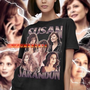Koszulka z hołdem dla SUSAN SARANDON, Koszulki dla fanów Susan Sarandon, Sweter Susan Sarandon Retro z lat 90., Towary Susan Sarandon, Koszulka Susan Sarandon Vintage
