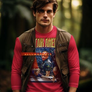 CAPTAIN AMERICA Shane Van Boening Shirt, Shane Van Boening Vintage Shirt, Shane Van Boening Retro 90s Tshirt image 3