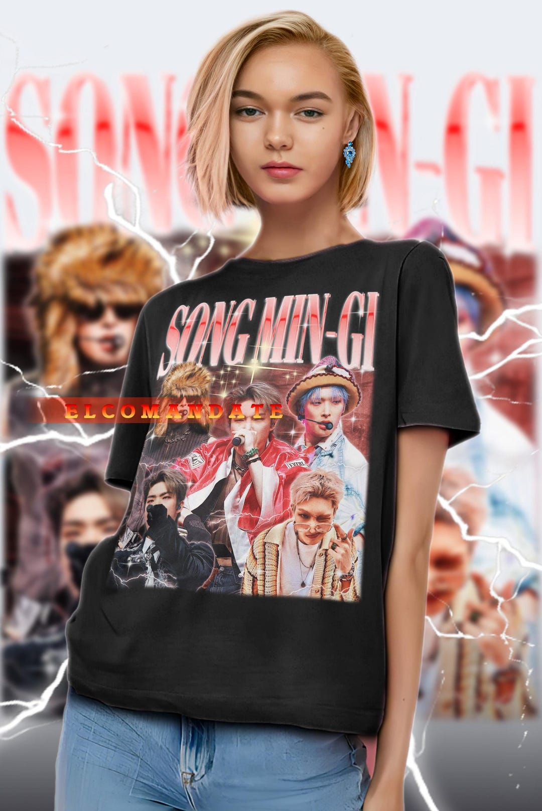SONG Min-gi ATEEZ Shirt, Song Min-gi Vintage Shirt, Song Min-gi