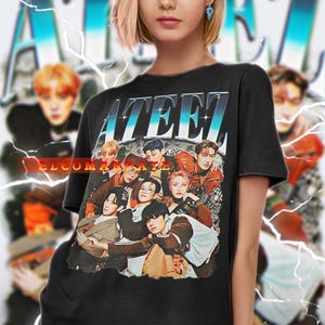 Ateez World Tour Towards the Light Unisex Crew Neck T-shirt I K