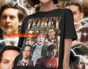 Camisa vintage de Tobey Maguire, camiseta homenaje a Tobey Maguire, camisetas de fan de Tobey Maguire, suéter retro de Tobey Maguire de los 90, regalo de merchandising de Tobey Maguire