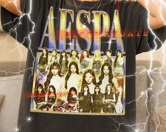 Aespa Winter Rich Man ヴィンテージ ブートレッグ Tシャツ：特大 Kpop