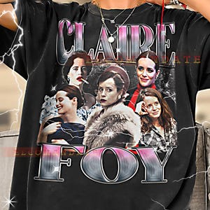 CLAIRE FOY Bootleg Shirt, Claire Foy Retro Tees, Quiet Majesty T-Shirt, Subtle Fire Longsleeve, Claire F Vintage Sweater