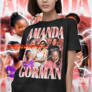 Camisa vintage de Amanda Gorman, camiseta homenaje a Amanda Gorman, camisetas de fan de Amanda Gorman, suéter retro de los 90 de Amanda Gorman, regalo de merchandising de Amanda Gorman