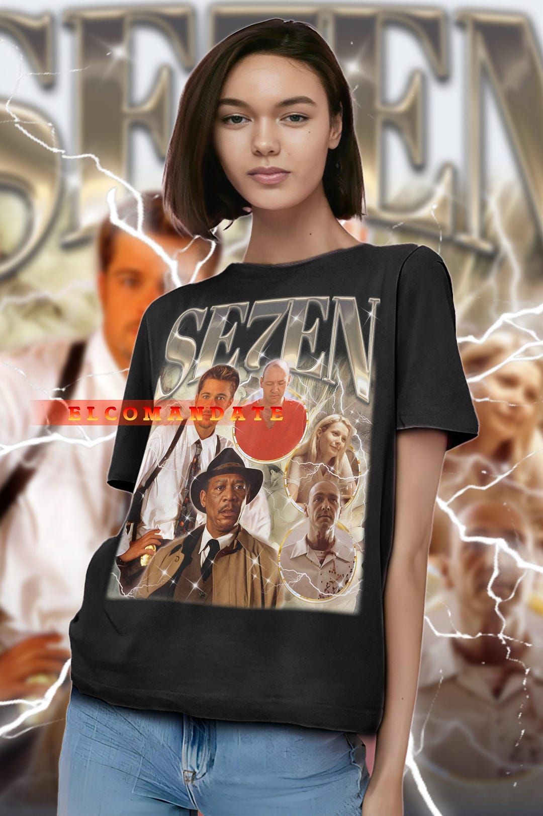 トップス SE7EN Vintage Tshirts SE7VEN FILM Vintage Shirt, Se7ven Film Homage Tshirt, Se7ven