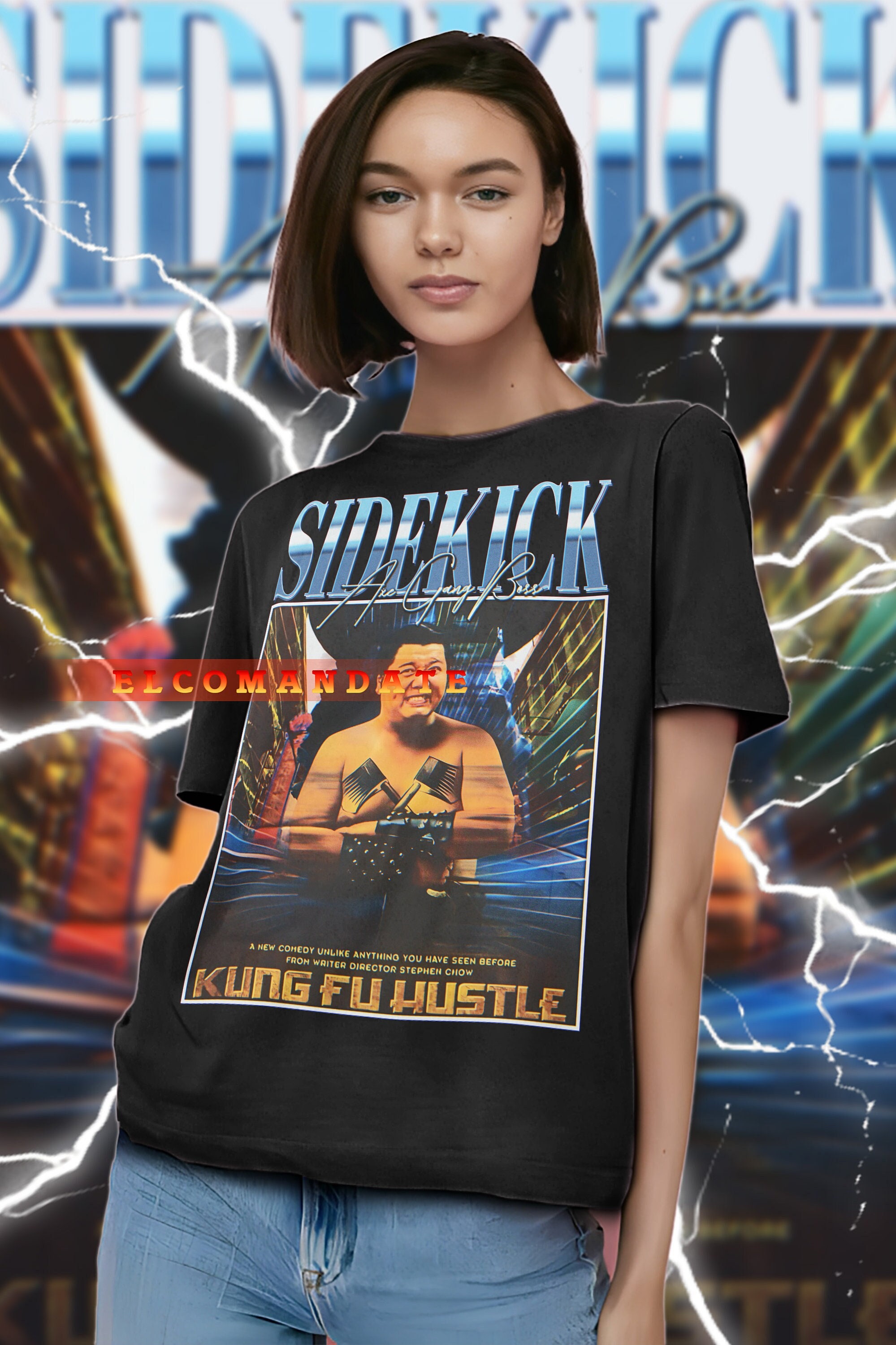 KUNGFU HUSTLE Sidekick Axe Gang Boss Vintage Shirt Kungfu Hustle Homage Tshirt Kungfu Hustle Fan Tees Kungfu Hustle Retro 90s Sweater Etsy