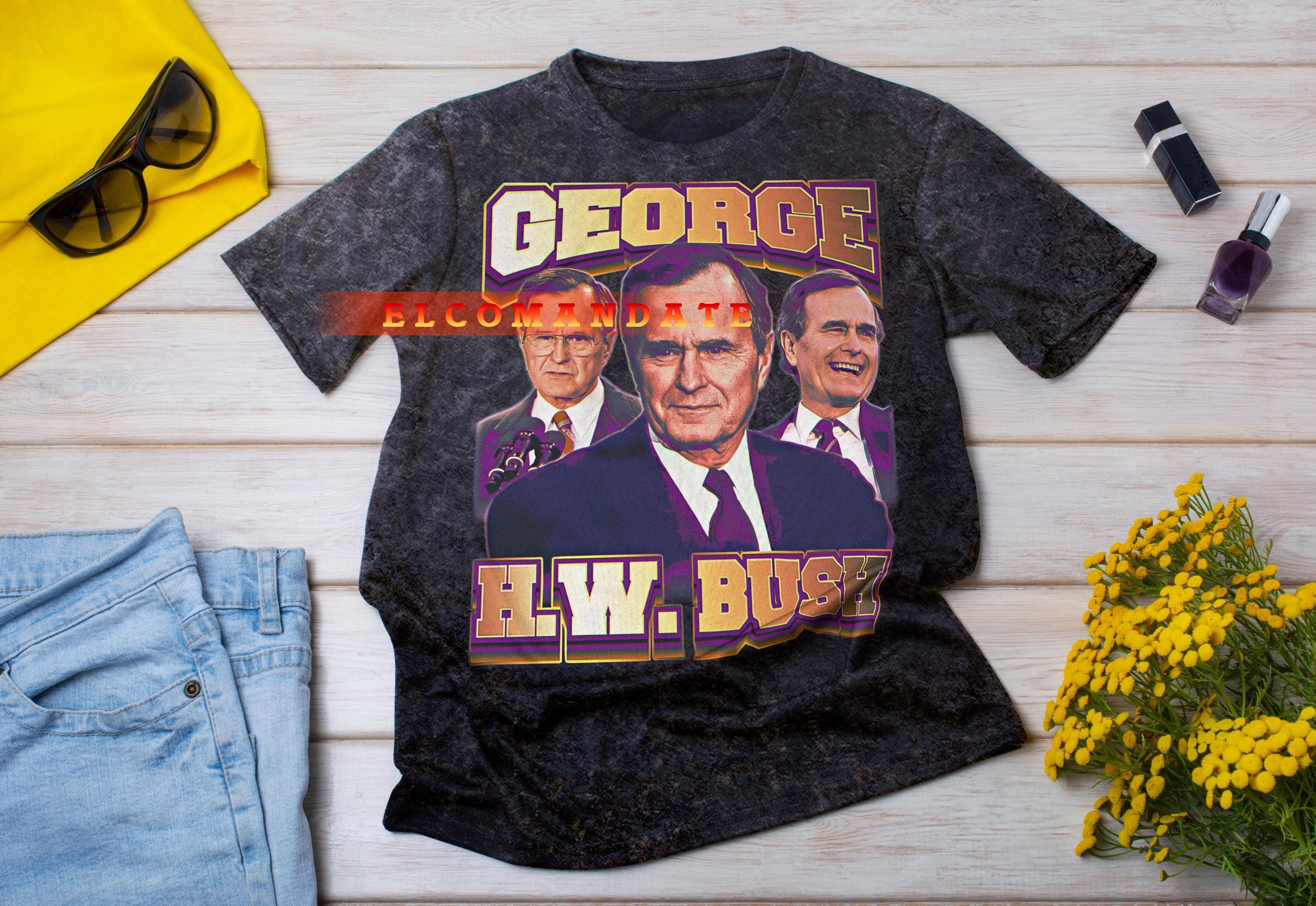 ジョージ・H・W・ブッシュ シャツ、ジェブ・ブッシュ レトロ T シャツ 