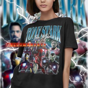 Camiseta TONY STARK, camiseta vintage Tony Stark, camiseta retro Tony Stark de los 90, sudadera Tony Stark, camiseta de manga larga Tony Stark, Tony Stark Irn Man imagen 1