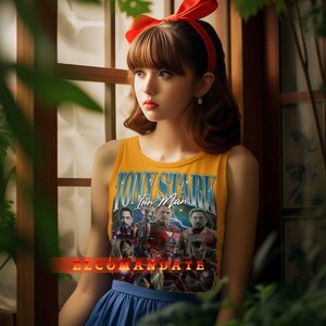 Camiseta TONY STARK, camiseta vintage Tony Stark, camiseta retro Tony Stark de los 90, sudadera Tony Stark, camiseta de manga larga Tony Stark, Tony Stark Irn Man imagen 5