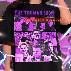 Das Truman Show Shirt, Truman Show Retro 90er Jahre Tshirt, Vintage Pullover, Truman Show Bootleg T-Shirts, Jim Carrey, Realität TV Satire