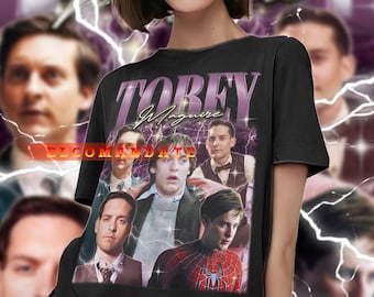 Camisa vintage de Tobey Maguire, camiseta homenaje a Tobey Maguire, camisetas de fan de Tobey Maguire, suéter retro de Tobey Maguire de los 90, regalo de merchandising de Tobey Maguire