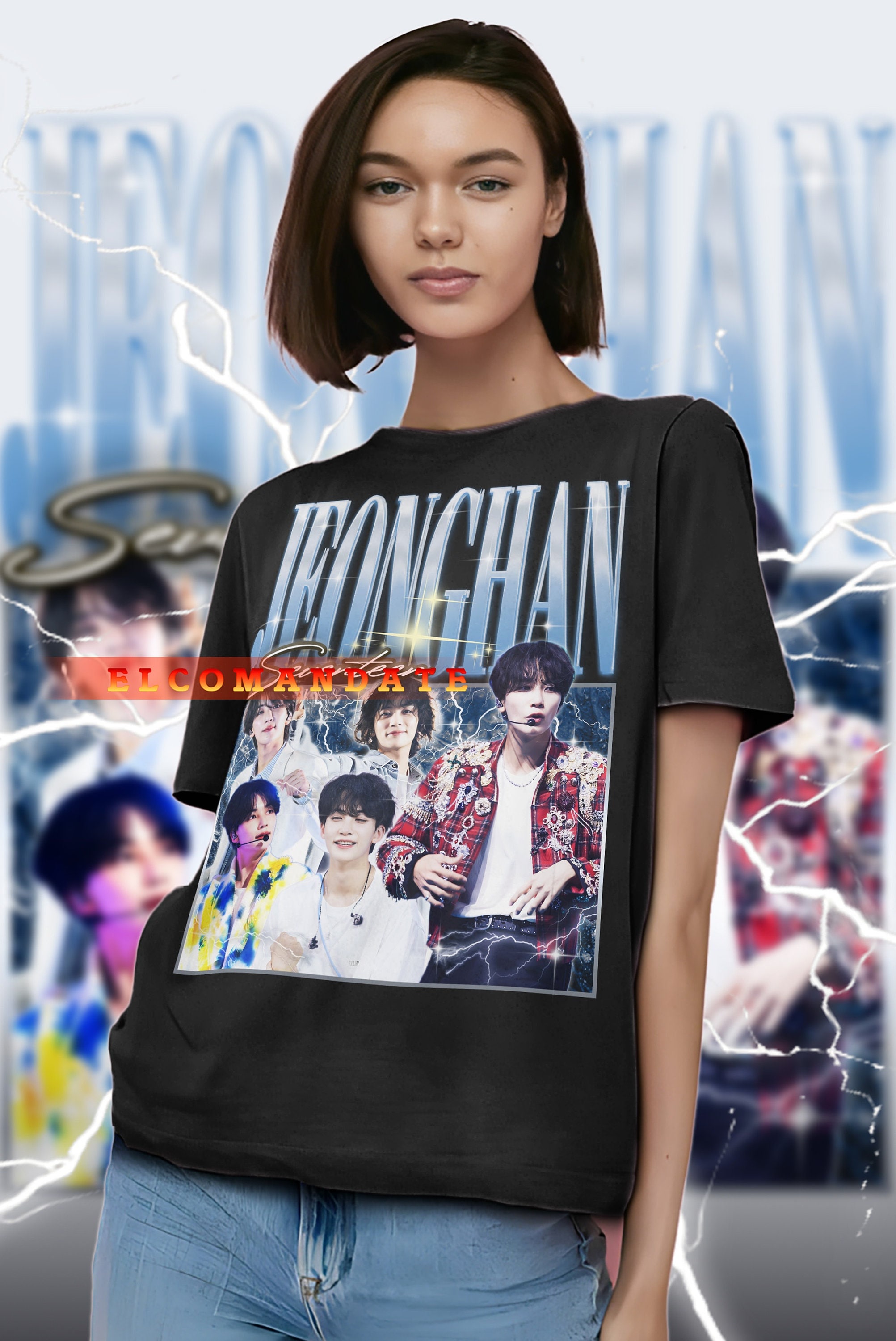 アイドル SEVENTEEN 0526 T-SHIRT JEONGHAN L SEVENTEEN 0526 T-shirt DINO L-size black used + postcard S