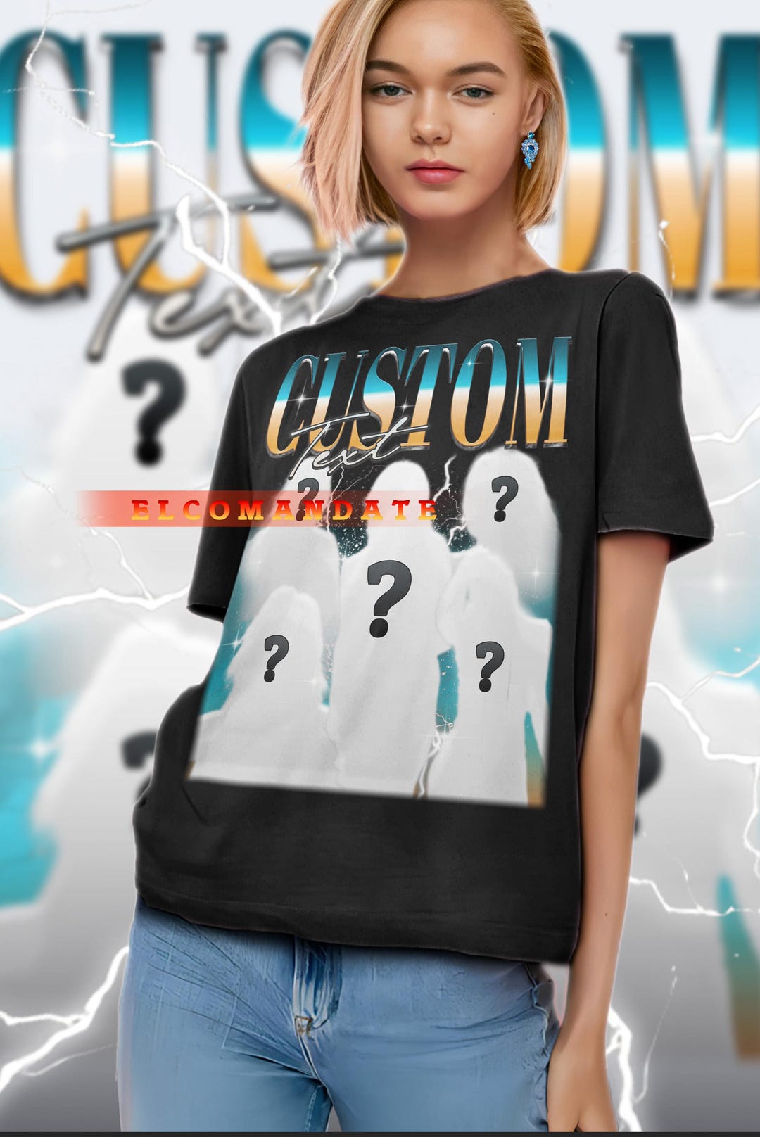 Custom Personalized Shirt, Custom Unique Tee, Custom Retro Style Shirt ...