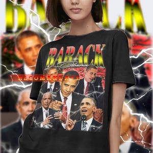BARACK OBAMA-skjorta, Barack Obama vintage-skjorta, Barack Obama retro 90-tals-t-shirt, Barack Obama-tröja, Barack Obama långärmad