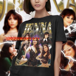 JENNA ORTEGA Hommage Tshirt, Jenna Ortega Fan T-Shirts, Jenna Ortega Retro 90er Jahre Pullover, Jenna Ortega Merch Geschenk, Jenna Ortega Vintage Tshirt
