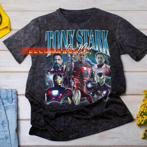 Camiseta TONY STARK, camiseta vintage Tony Stark, camiseta retro Tony Stark de los 90, sudadera Tony Stark, camiseta de manga larga Tony Stark, Tony Stark Irn Man imagen 2