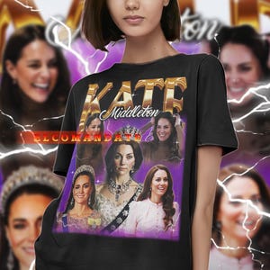 KATE MIDDLETON Vintage Shirt, Kate MIDDLETON Hommage Tshirt, Kate MIDDLETON T-Shirt, Retro 90er Jahre Pullover, Kate MIDDLETON Merch
