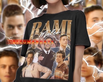 Rami Malek Schauspieler Vintage Shirt, Rami Malek Hommage Tshirt, Rami Malek Fan T-Shirt, Rami Malek Retro 90er Jahre Pullover, Rami Malek Merch Geschenk, Malek