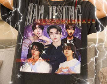 Vintage Han Jisung Stray Kids T-Shirt, Retro 90er Jahre Han Bootleg Kpop T-Shirt, Straykids SKZ Merch Geschenk, K-Pop Fan Shirt
