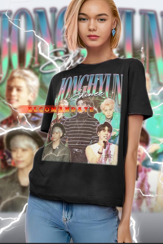 【期間限定】SHINee JONGHYUN ジョンヒョン T-shirts JONGHYUN Shinee Homage Shirt, Jonghyun Retro Shirt, Jonghyun 90s