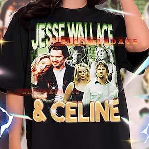 Jesse Wallace And Celine Shirt, Jesse Wallace Retro 90s Tshirt, Vintage Sweater, Jesse Wallace Bootleg Tees, Before Sunrise Characters