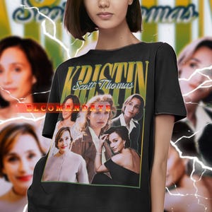 KRISTIN SCOTT THOMAS Vintage Shirt, Kristin Scott Thomas Homage Tshirt, Kristin Scott Thomas Fan Tees, Kristin Scott Thomas Retro Sweater