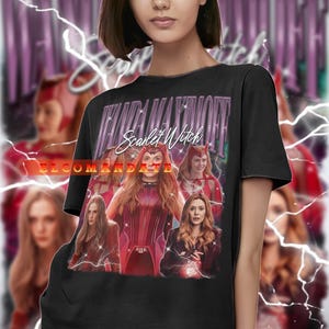 WANDA MAXIMOFF Shirt, SCARLET Witch Vintage Shirt, Wanda Maximoff Retro 90s Tshirt, Wanda Maximoff Sweatshirt, Wanda Maximoff Longsleeve