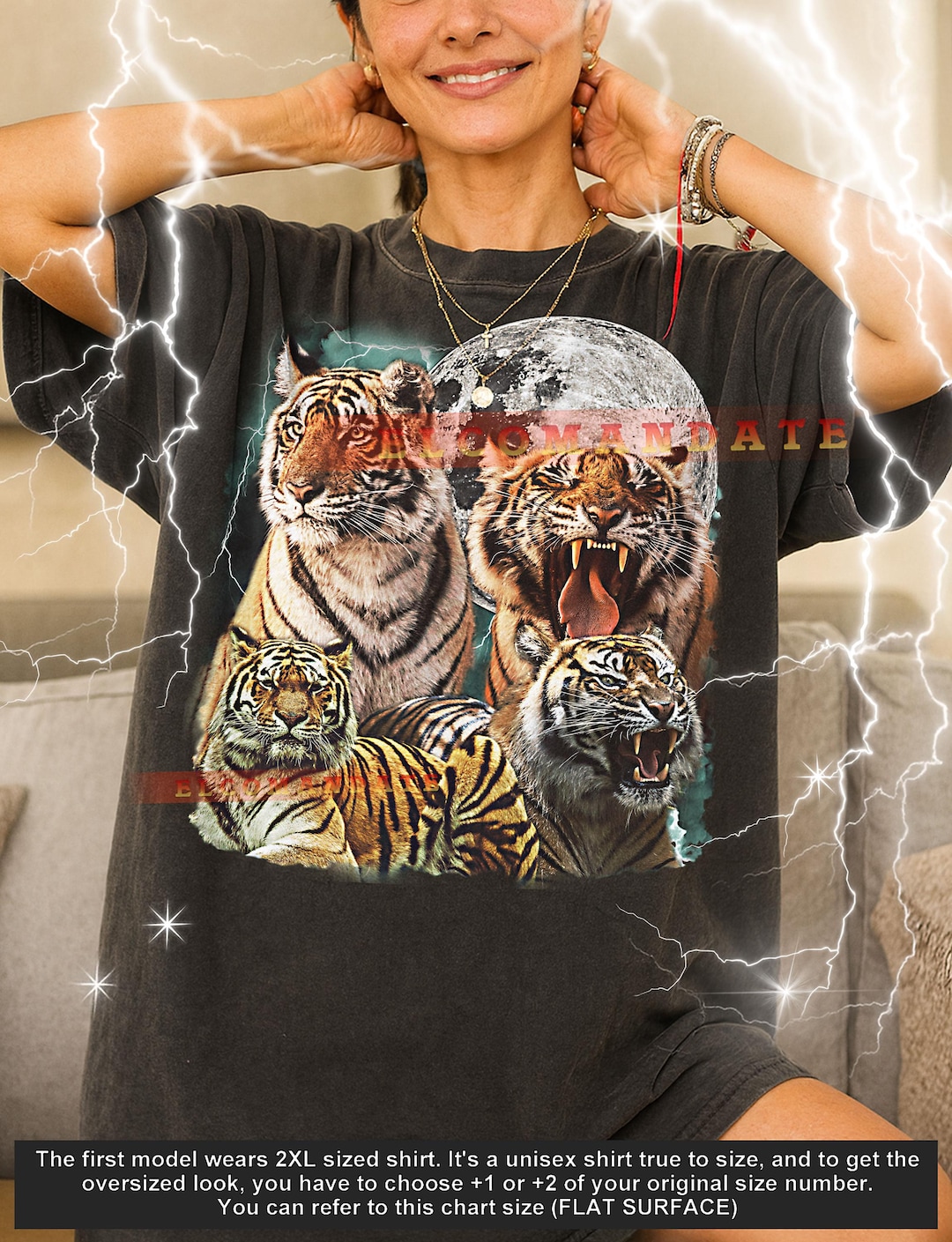 Tiger Tiger 90s Vintage Retro Bootleg Shirt, Majestic Feline Graphic ...
