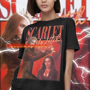 Scarlet Witch Bootleg Rap Shirt, Shirt, Scarlet Witch Tee, Wanda Maximoff Shirt, Scarlet Witch Retro, Scarlet Witch Magic, Scarlet Witch 90s