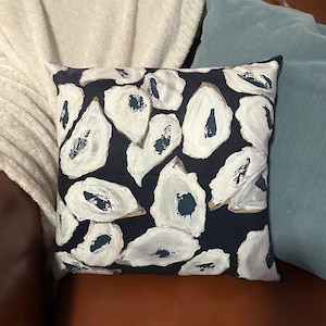 Oyster Print Throw Pillow