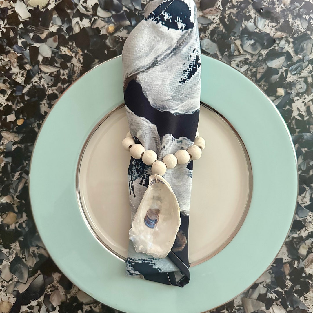 Oyster Shell Napkin Rings - Etsy
