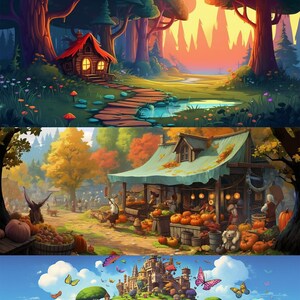 Fantastical to Magical Bundle - 25 High-Resolution Backdrop Images - PNG Format - 21:9 Aspect Ratio
