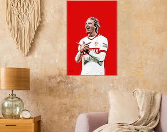 Woltemade Striker Football Fan Poster | Fine Art Illustration | Perfect Gift Idea