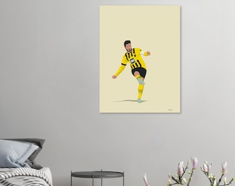 Hummels Rome Dortmund Football Professional Poster - Vivid Sports Illustration - Perfect Gift