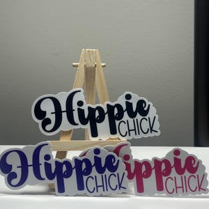 Pegatinas de chica hippie, vibraciones boho, vibraciones felices, pegatinas impermeables.