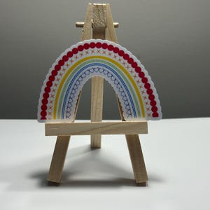Adesivo modello arcobaleno, adesivi gentilezza, adesivi positività, adesivi impermeabili, promessa di Dio