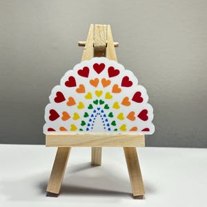 Herz-Regenbogen-Aufkleber, Freundlichkeitsaufkleber, Positivitätsaufkleber, wasserdichte Aufkleber, Gottes Versprechen